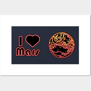 Electric Solar System I Heart Mars Posters and Art